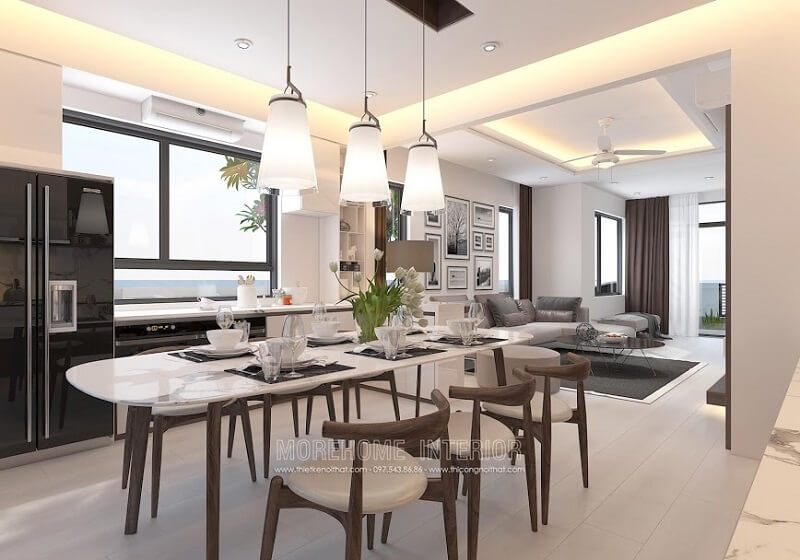 Mẫu thiết kế bàn ghế ăn theo phong cách Châu Âu đang được yêu thích với sự đẹp mắt.