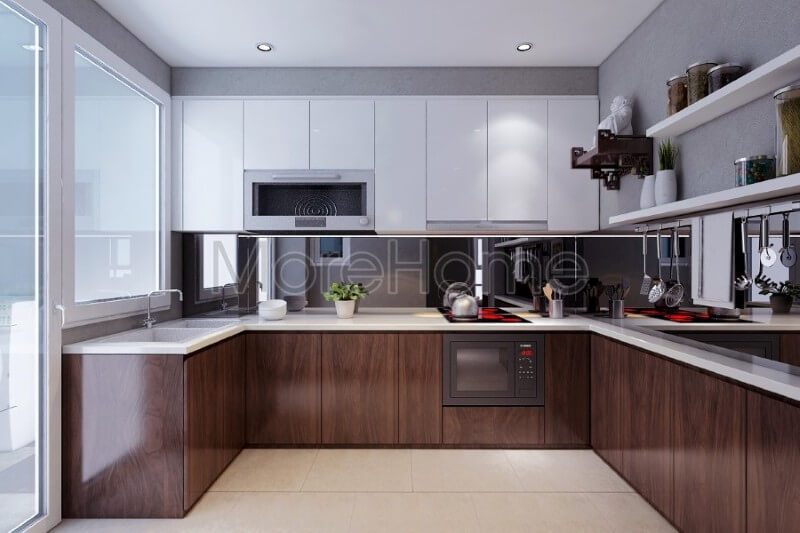 Đá ốp bếp nhân tạo cung cấp cho không gian nhà bếp một phong cách độc đáo và mới lạ.