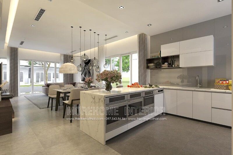 .
Mẫu tủ bếp đẹp được ưa chuộng nhất hiện nay, do sự kết hợp hài hòa giữa các chất liệu như đá nhân tạo cao cấp, gỗ công nghiệp và các thiết bị nhà bếp hiện đại, đem lại cho các bà, các mẹ nguồn cảm hứng để chuẩn bị những bữa ăn ngon miệng.