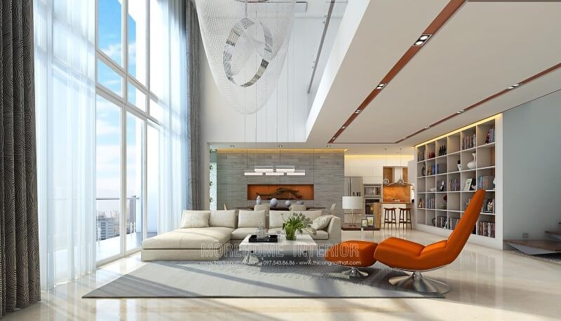 Sofa hiện đại bọc da cao cấp, sang trọng